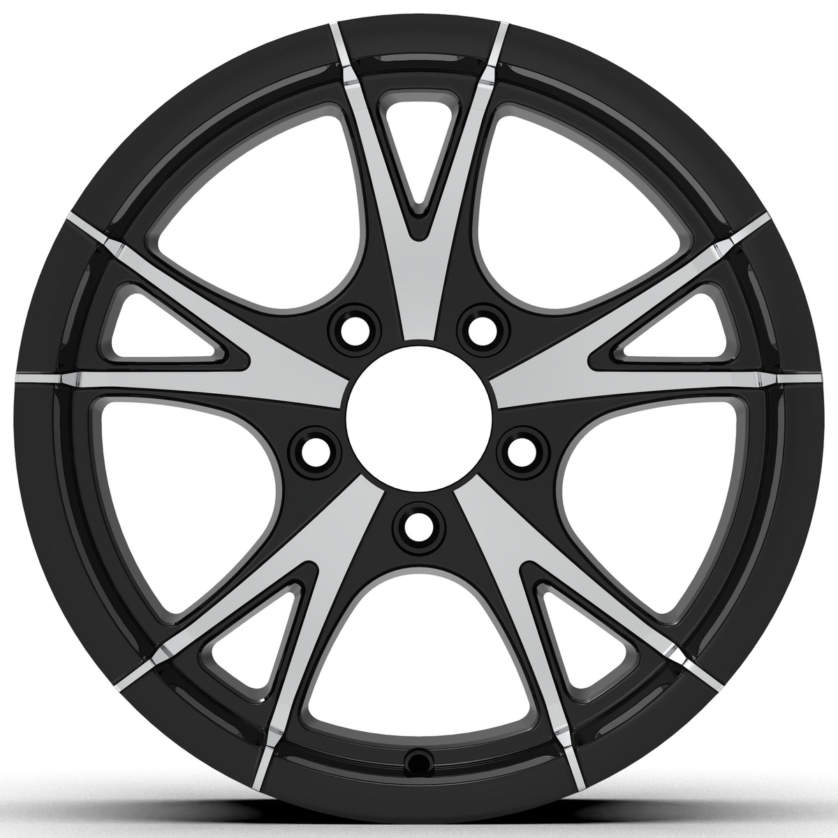 CW515 15X5, 5X4.5 5 LUG RHINO ALUMINUM TRAILER RV WHEEL