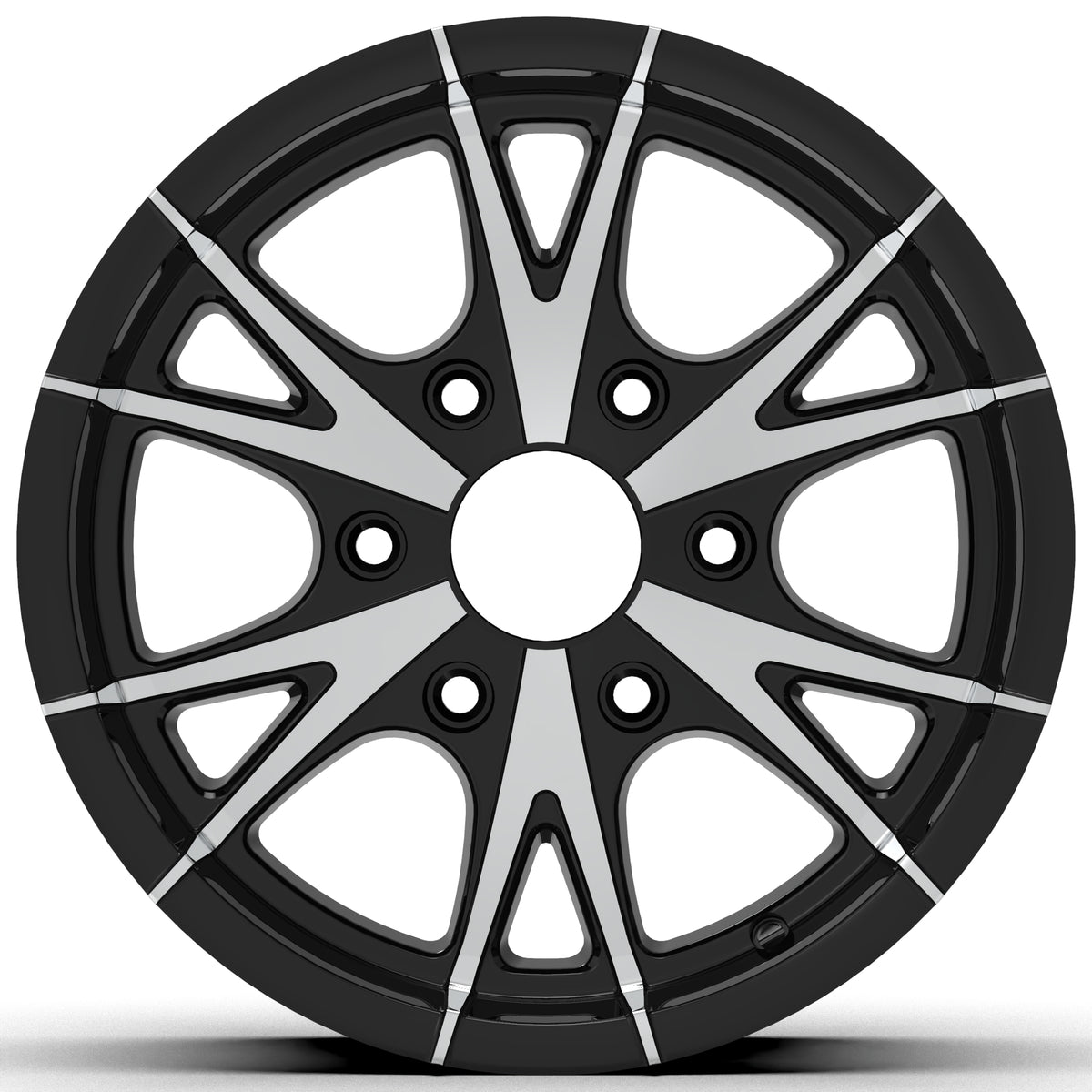 CW516 15X6, 6X5.5 6-LUG RHINO ALUMINUM TRAILER RV WHEEL