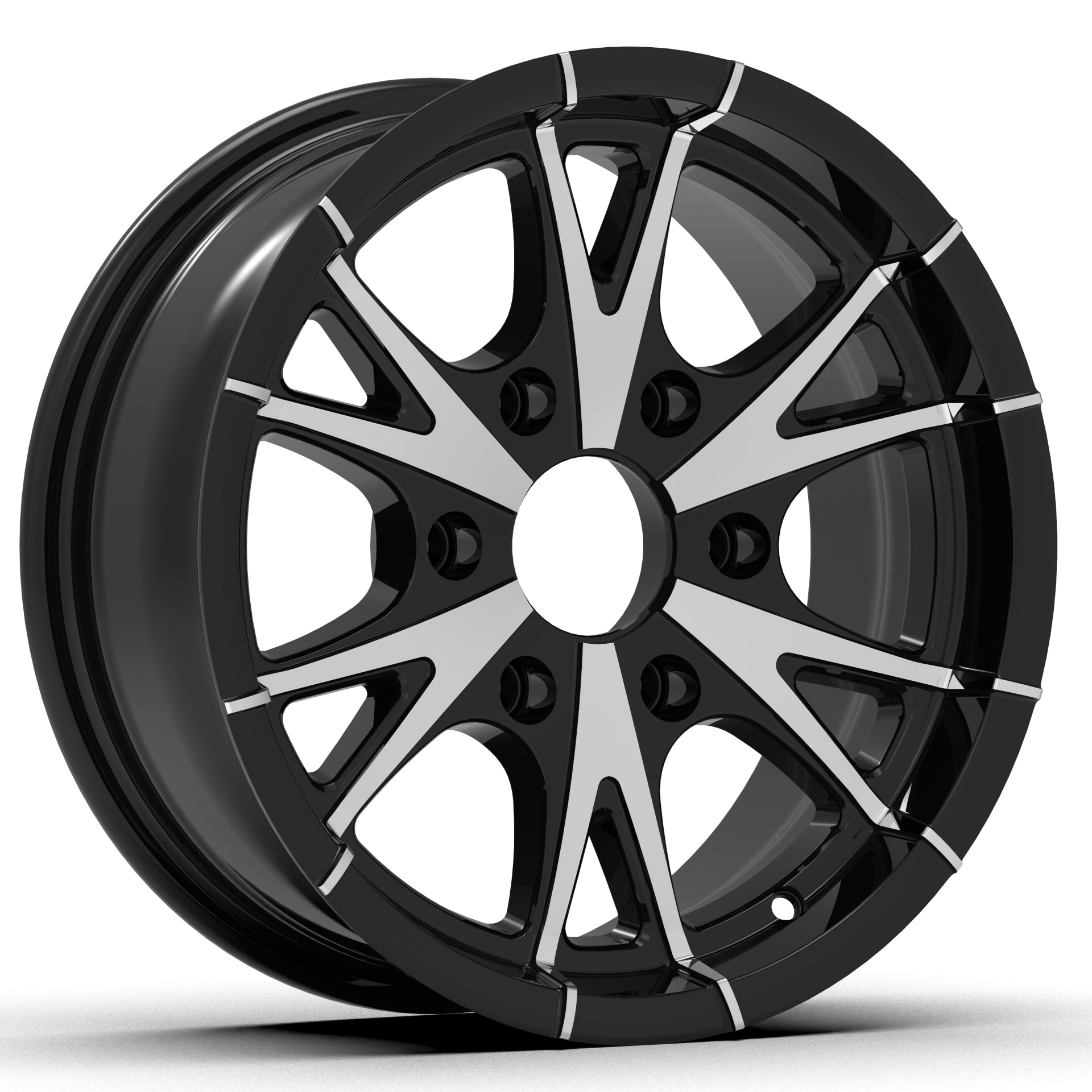 CW516 15X6, 6X5.5 6-LUG RHINO ALUMINUM TRAILER RV WHEEL