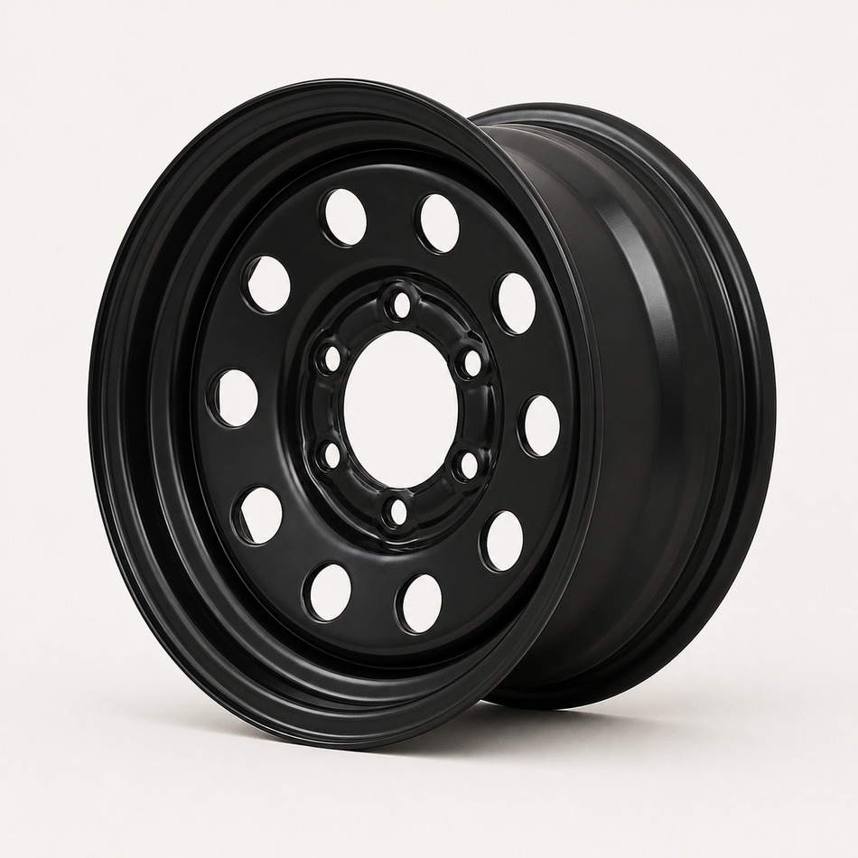 16x6 Trailer Wheel 6 Lug (6x5.5) Steel Black Modular