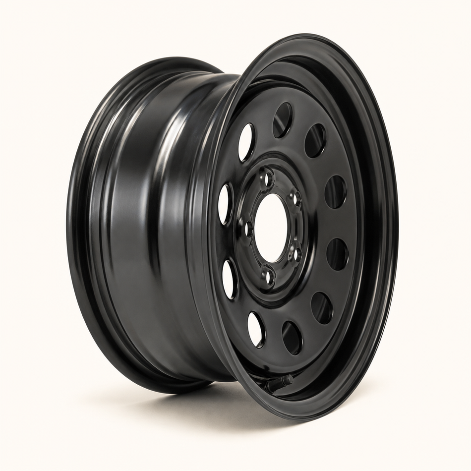 15x5 Trailer Wheel 5 Lug (5x4.5) Steel Black Modular — NCC