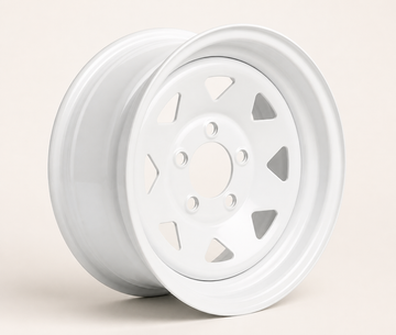 13x4.5 Trailer Wheel 5 Lug (5x4.5) White Spoke — NCC