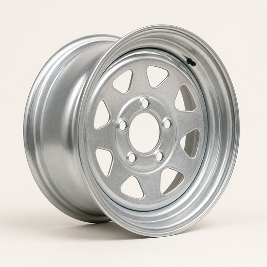 14x5.5 Trailer Wheel 5 Lug (5x4.5) Galvanized 8-Spoke - NCC