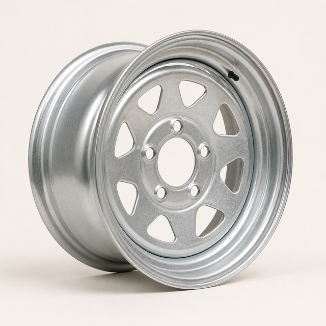 14x5.5 Trailer Wheel 5 Lug (5x4.5) Galvanized 8-Spoke — NCC