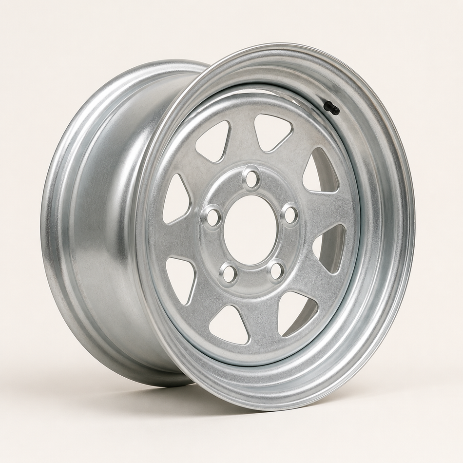 14x5.5 Trailer Wheel 5 Lug (5x4.5) Galvanized 8-Spoke — NCC