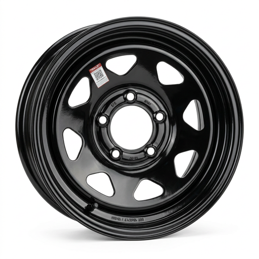 14x5.5 Trailer Wheel 5 Lug (5x4.5) Black 8-Spoke - Maxon