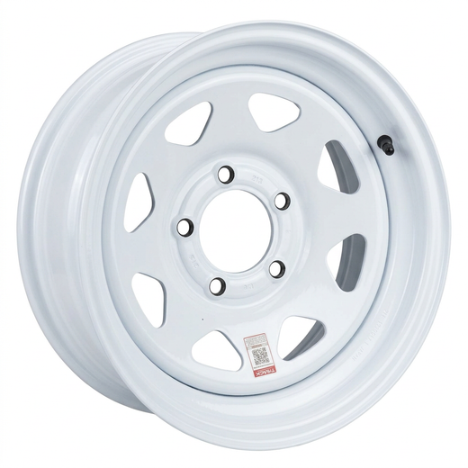14x5.5 Trailer Wheel 5 Lug (5x4.5) White 8-Spoke - Maxon