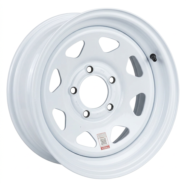 14x5.5 Trailer Wheel 5 Lug (5x4.5) White 8-Spoke — Maxon