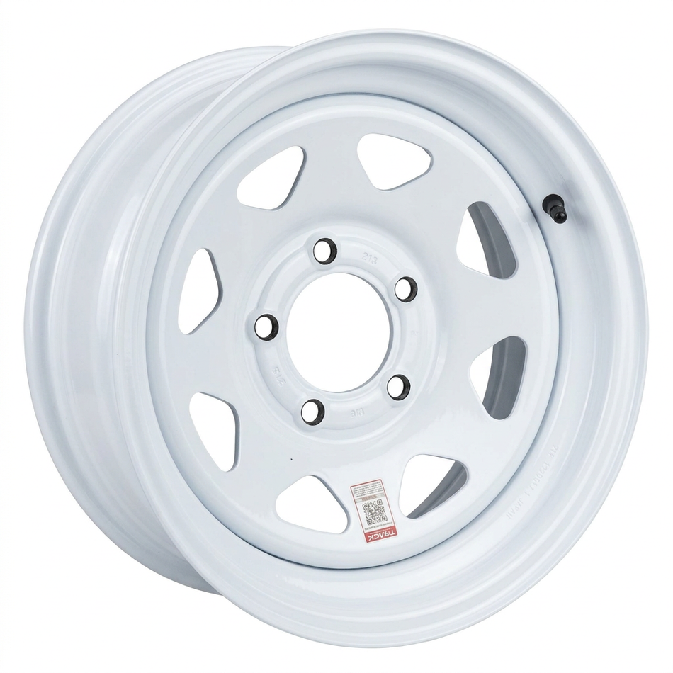 14x5.5 Trailer Wheel 5 Lug (5x4.5) White 8-Spoke — Maxon