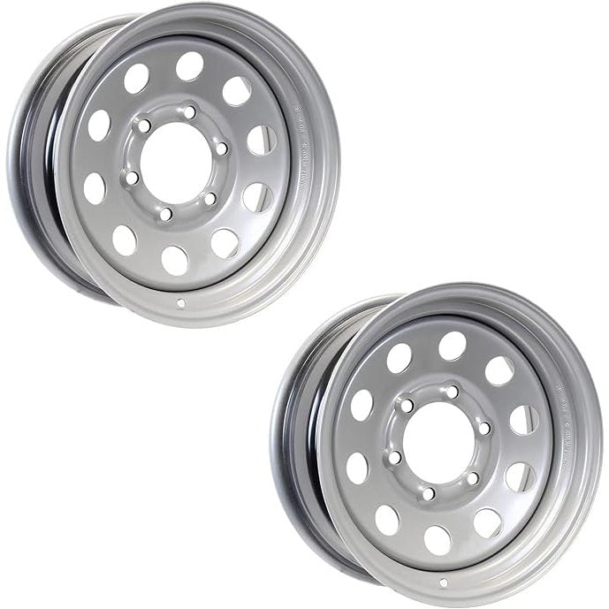 SET OF 2 SELIVER MODULAR STEEL TRAILER WHEEL 15x6, 6x5.5