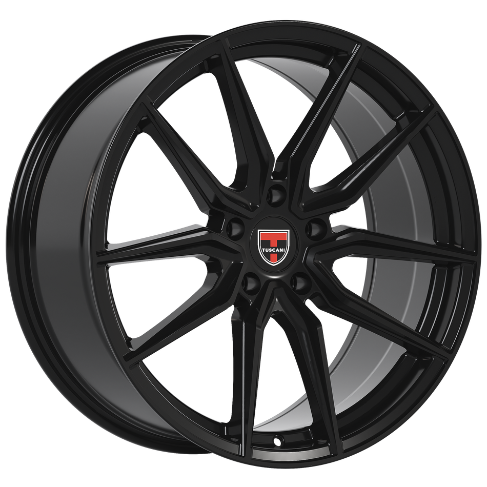 Tuscani 20X9 Wheels 202GB 5X120 PCD 35mm Offset Gloss Black Rims