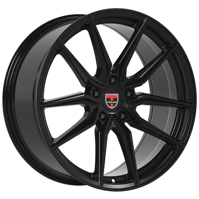 20x9 Wheel Rim 5x114.3 +35 Gloss Black — Tuscani 202