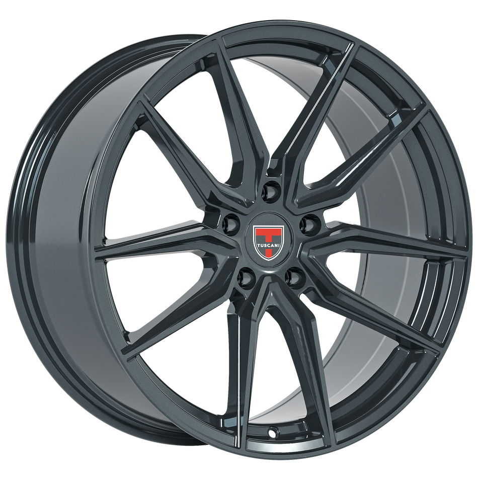 Tuscani 20X9 Wheels 202G 5X114.3 PCD 35mm Offset Gun Metal Rims