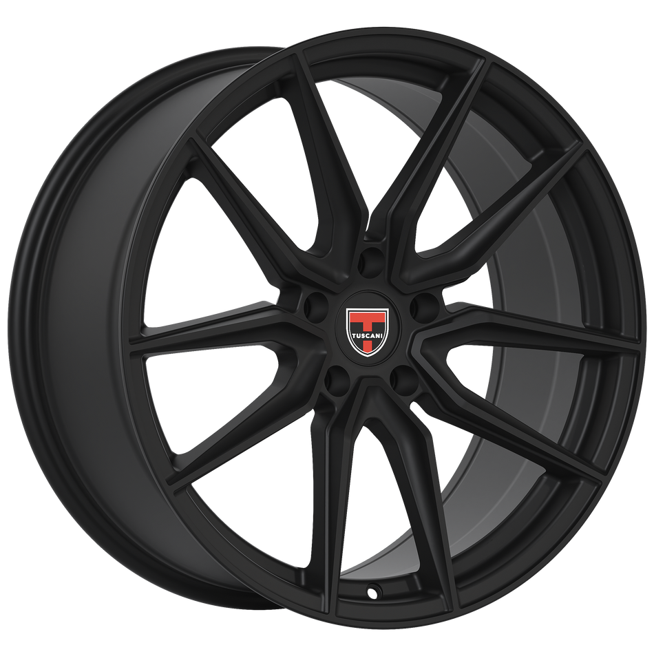 Tuscani 20X9 Wheels 220SB 5X114.3 PCD 35mm Offset Satin Black Rims