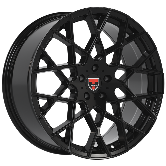 20x9 Wheel Rim 5x114.3 +35 Gloss Black — Tuscani 203