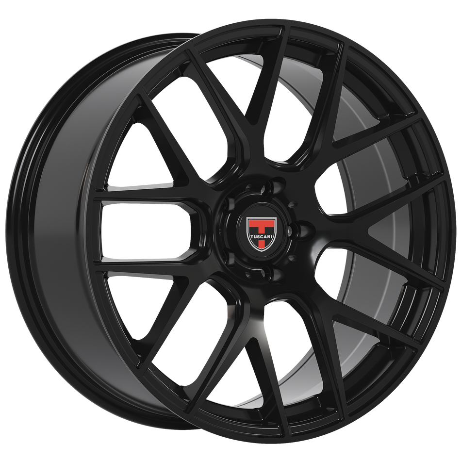 Tuscani 20X9 Wheels 204GB D32 35mm Offset Gloss Black Rims