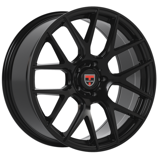 20x9 Wheel Rim 5x114.3 +35 Gloss Black - Tuscani 204