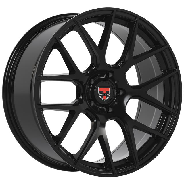 20x9 Wheel Rim 5x114.3 +35 Gloss Black — Tuscani 204