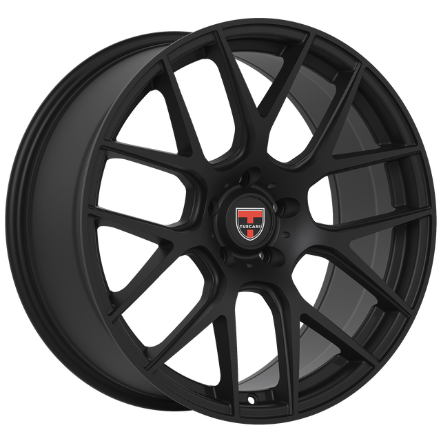 20x9 Wheel Rim 5x114.3 +35 Satin Black — Tuscani 204