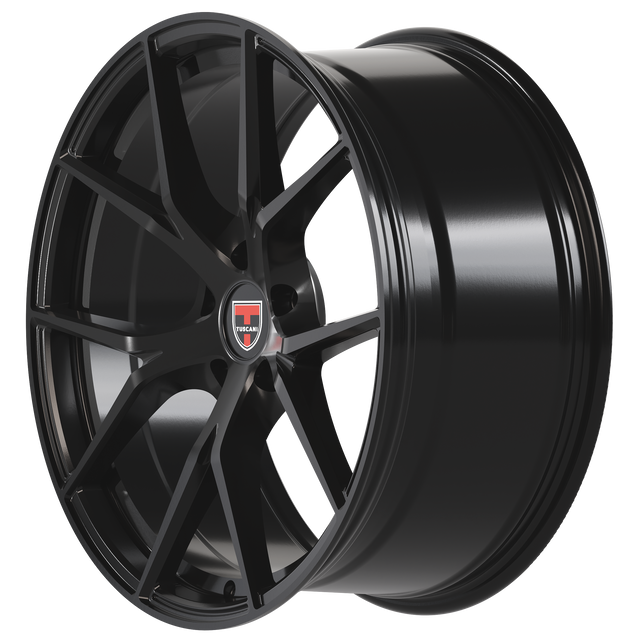 20x9 Wheel Rim 5x114.3 +35 Gloss Black — Tuscani 205