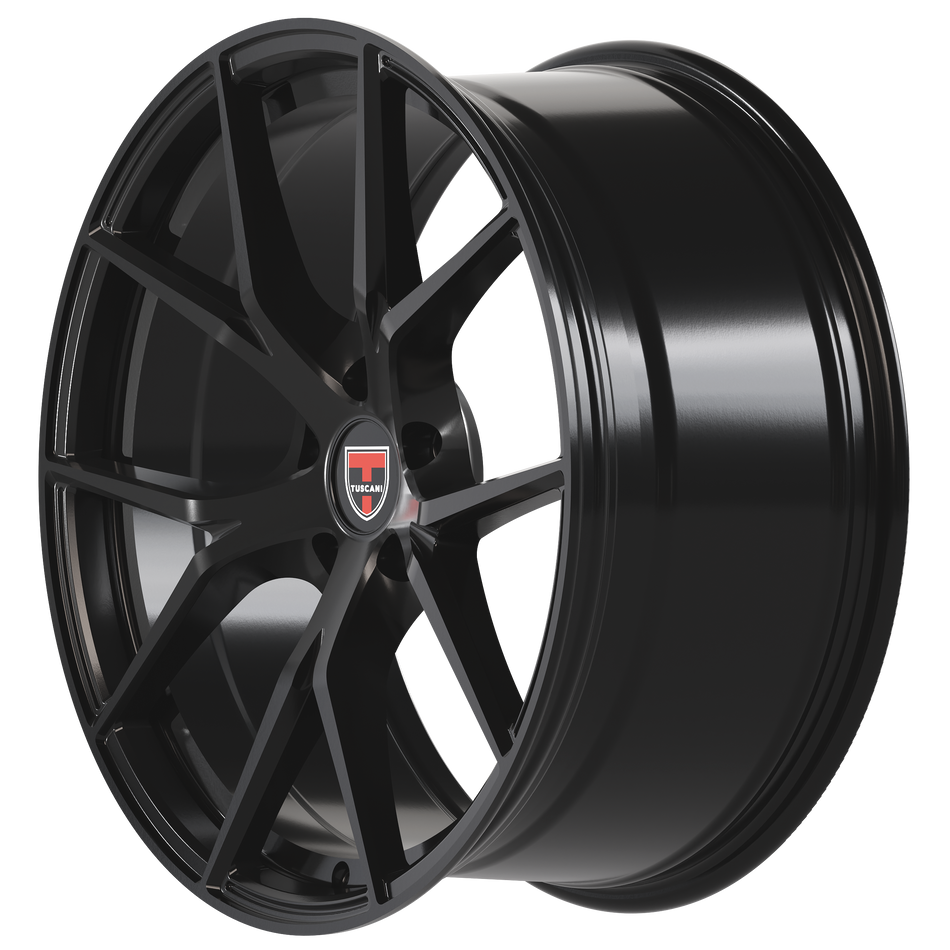 Tuscani 20X9 Wheel 5X114.3 PCD/35mm Offset/ 73.1mm CB/ GLOSS BLACK Rims