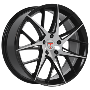 20x8.5 Wheel Rim 5x114.3 +35 Gloss Black Machined — Tuscani 208