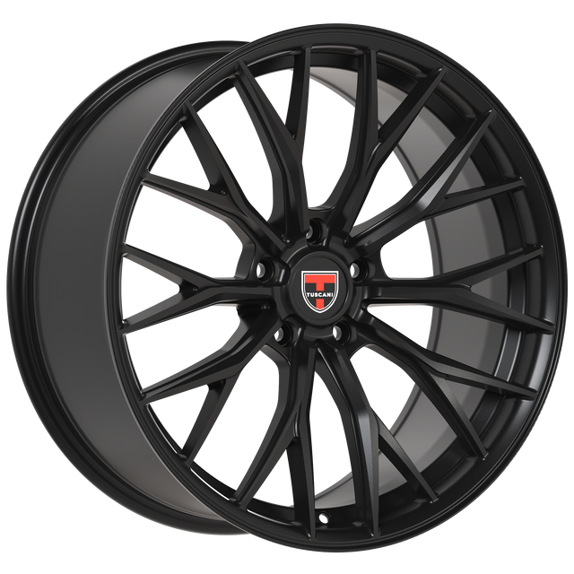 20x9 Wheel Rim 5x114.3 +35 Satin Black — Tuscani 210