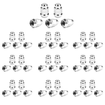 50PCS 1/2-20 Lug Nuts Chrome 1/2''-20 Closed End Bulge Acorn Trailer Lug Nut