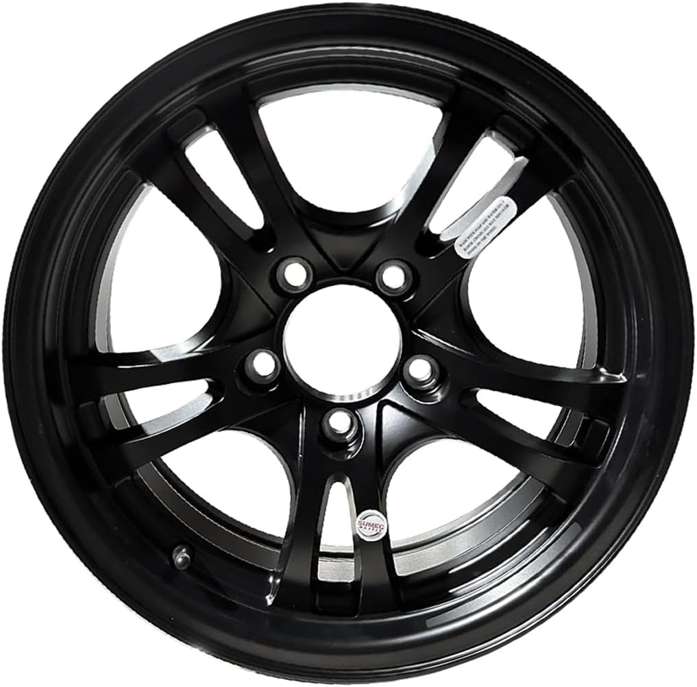 15x5 5x4.5 aluminum matte black trailer wheel