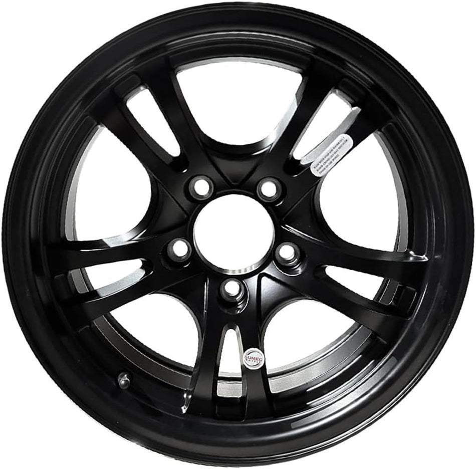 15x5 5x4.5 aluminum matte black trailer wheel