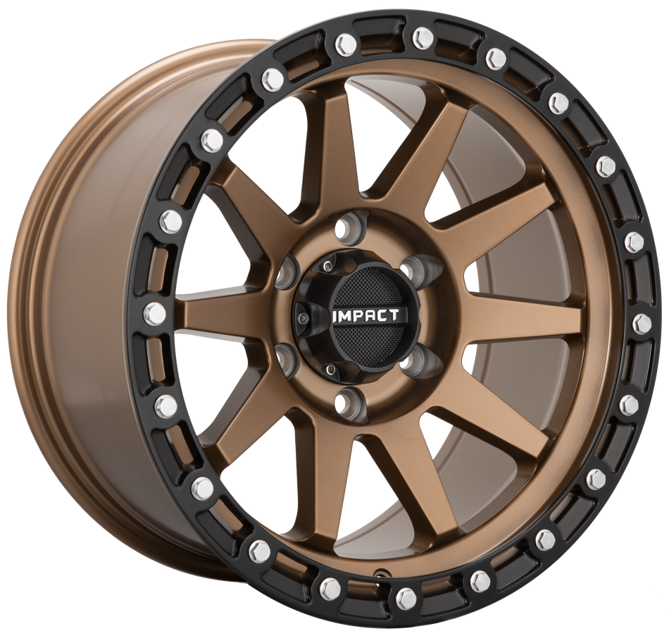 Impact Offroad 17X9.0 Offroad Wheel 5X127 PCD/-12mm Offset/ 78.1mm CB/ BRONZE BLACK RING Rims