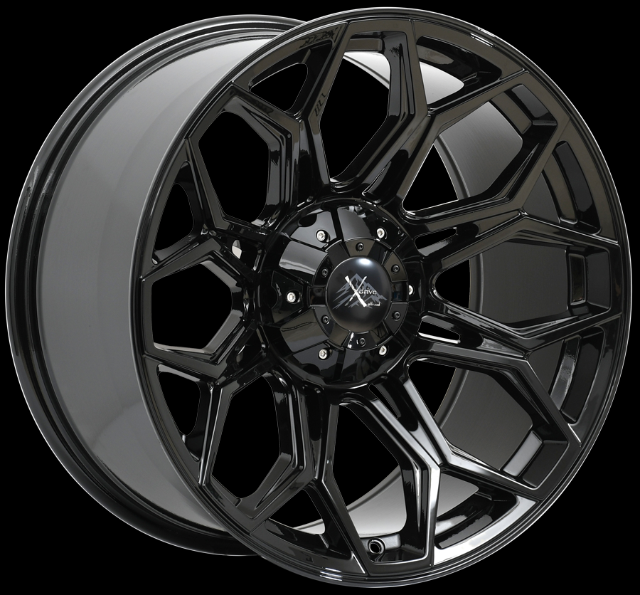 Xdrive Offroad 22X10 X001 Offroad Wheels 6X135/139.7 PCD -25mm Offset Gloss Black Rims