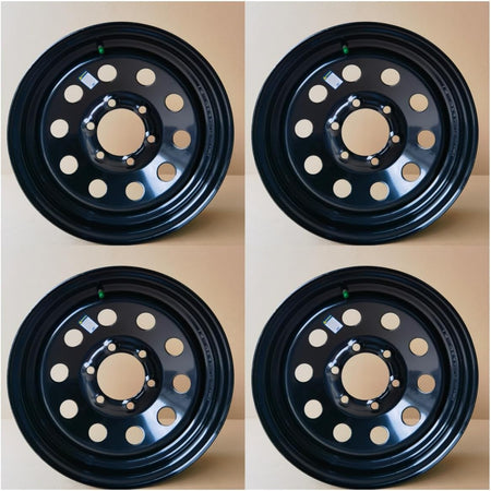 16x6 6x5.5 steel black modular trailer wheel