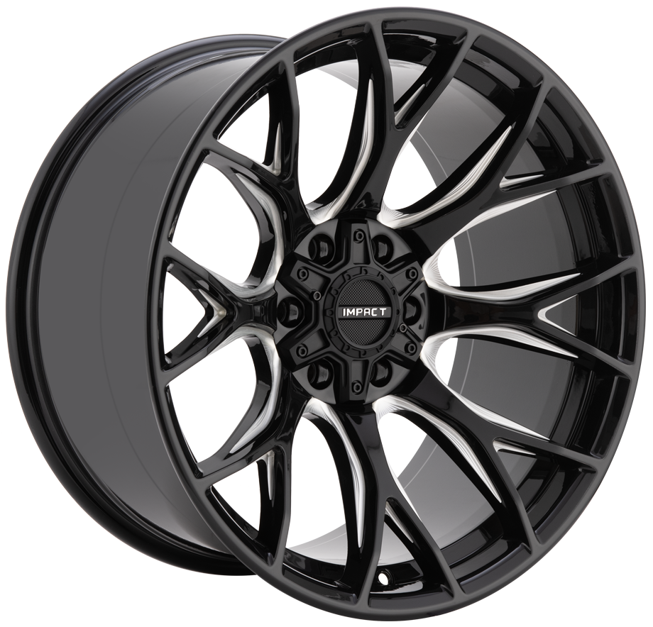 Impact Offroad 20X10 Offroad Wheel 6X139.7 PCD/-12mm Offset/ 78.1mm CB/ Gloss Black Milling Windows Rims