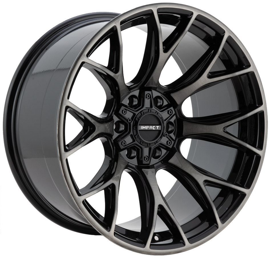 Impact Offroad 20X10 Offroad Wheel 6X135/139.7 PCD/-12mm Offset/ 106.1mm CB/ Gloss Black Brushed Tint Rims