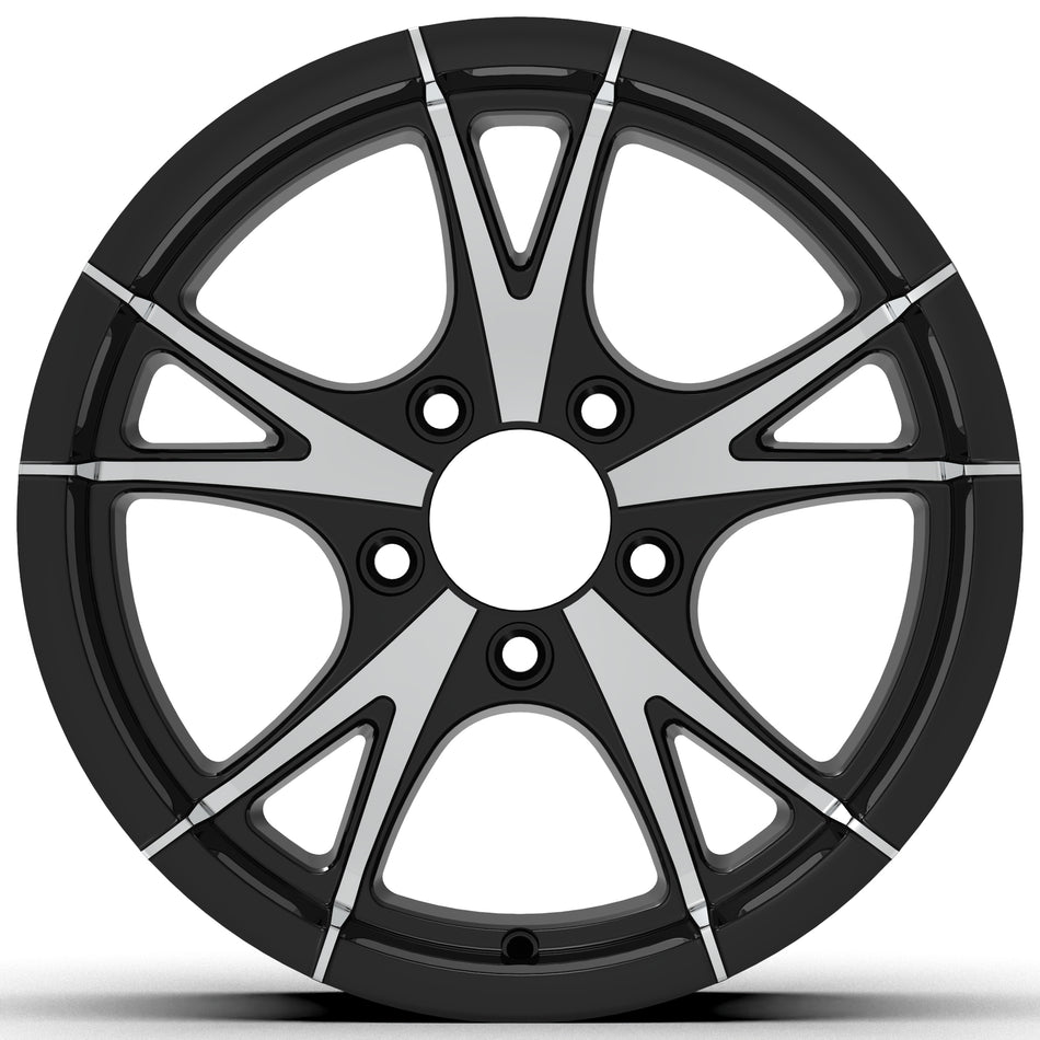 CW515 15X5, 5X4.5 5 LUG RHINO ALUMINUM TRAILER RV WHEEL