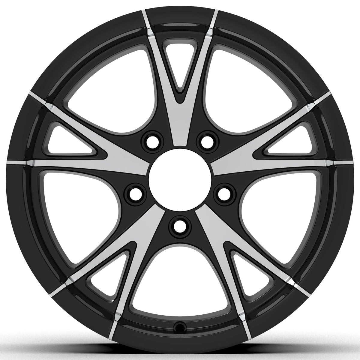 CW515 15X5, 5X4.5 5 LUG RHINO ALUMINUM TRAILER RV WHEEL