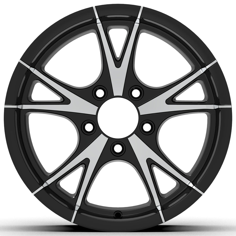 CW515 15X5, 5X4.5 5 LUG RHINO ALUMINUM TRAILER RV WHEEL