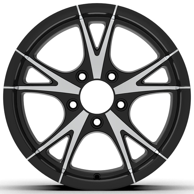 CW515 15X5, 5X4.5 5 LUG RHINO ALUMINUM TRAILER RV WHEEL