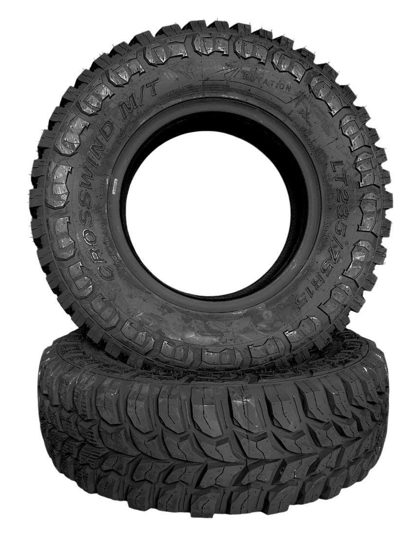 SET OF 2 CROSSWIND M/T LT235/75R15-6PR Mud-Terrain tire for Light Trucks and SUVs