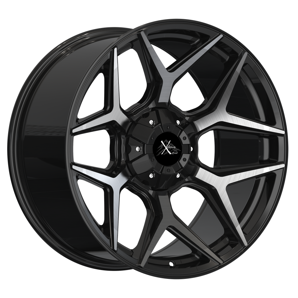 Xdrive Offroad 20X10 X003 Offroad Wheels 6X135/139.7 PCD -19mm Offset Gloss Black Brushed Tint Rims