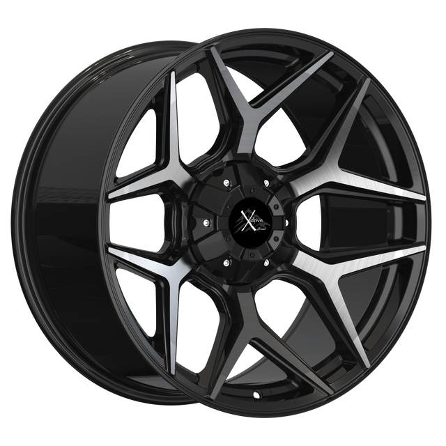 22x10 Off-Road Wheel Rim 6x135 +25 Gloss Black — Xdrive X003GBBT