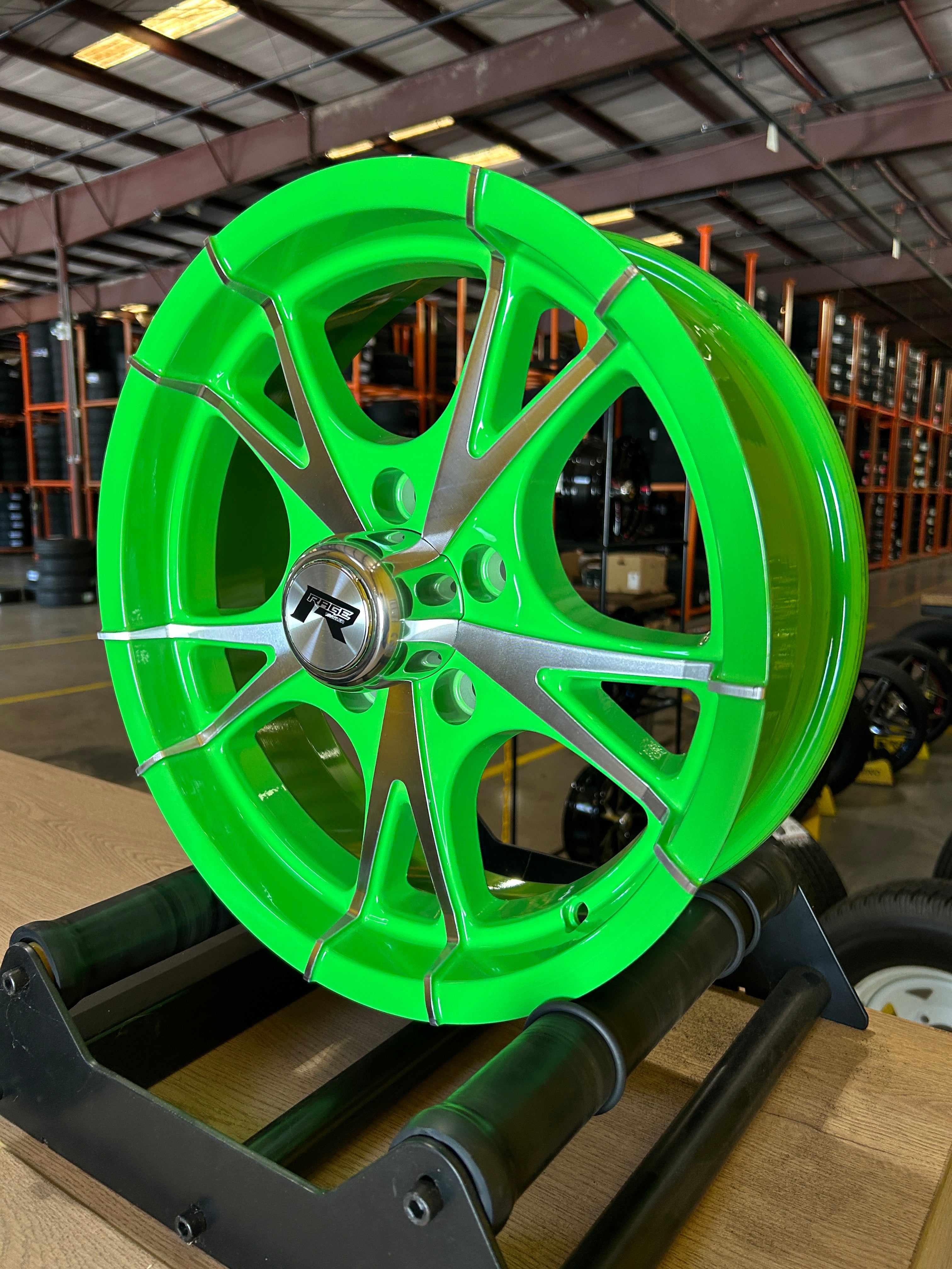 Small Rv Wheels RHINO ALUMINUM TRAILER RV WHEEL CW515 15X5, 5X4.5 5 LUG GREEN MACHINE ...