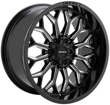 20x10 Off-Road Wheel Rim 5x127/5x139.7 -12 Gloss Black Milling Windows — Impact Offroad 909