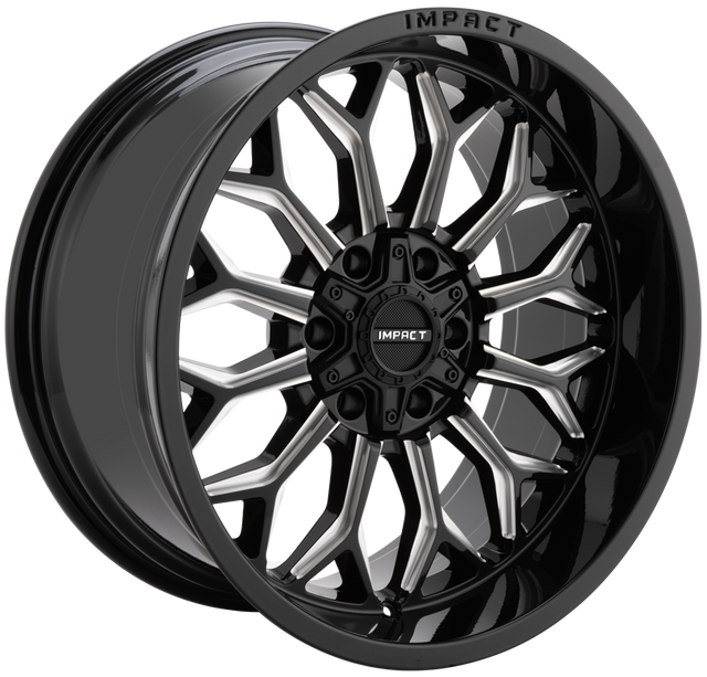 20x10 Off-Road Wheel Rim 5x127/5x139.7 -12 Gloss Black Milling Windows — Impact Offroad 909