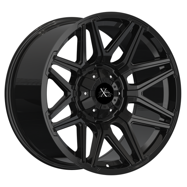 22x10 Off-Road Wheel Rim 6x135 +25 Gloss Black — Xdrive X002