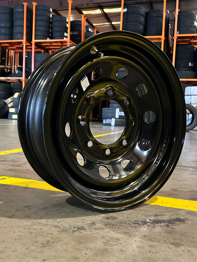 16x6 Trailer Wheel 8 Lug (8x6.5) Steel Black Modular — NCC — TireGuru item F2119166049