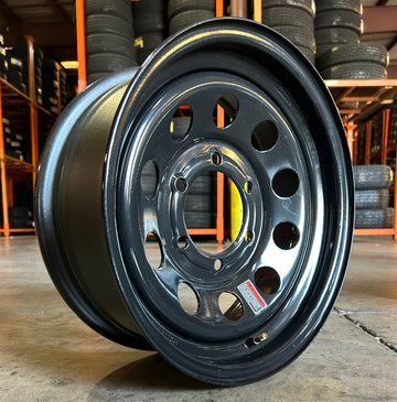 15x6 Trailer Wheel 6 Lug (6x5.5) Steel Black Modular — NCC — TireGuru item F2119156030