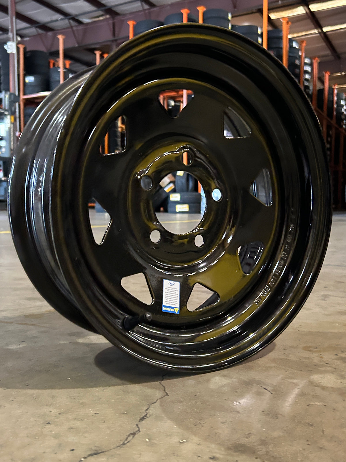 16x6 Trailer Wheel 6 Lug (6x5.5) Steel Black — NCC — TireGuru item F2119166061