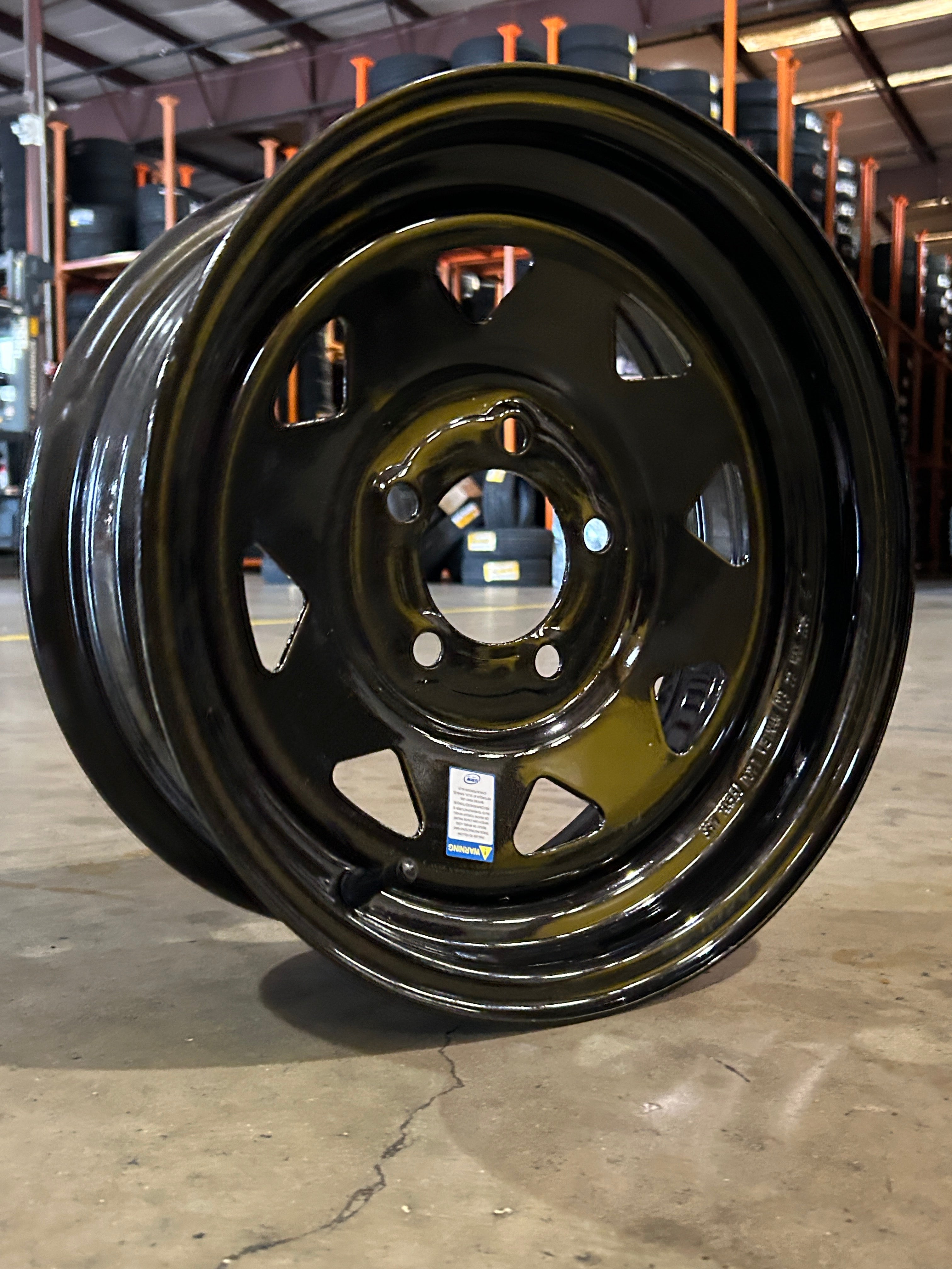 16x6 Trailer Wheel 6 Lug (6x5.5) Steel Black — NCC — TireGuru item F2119166061